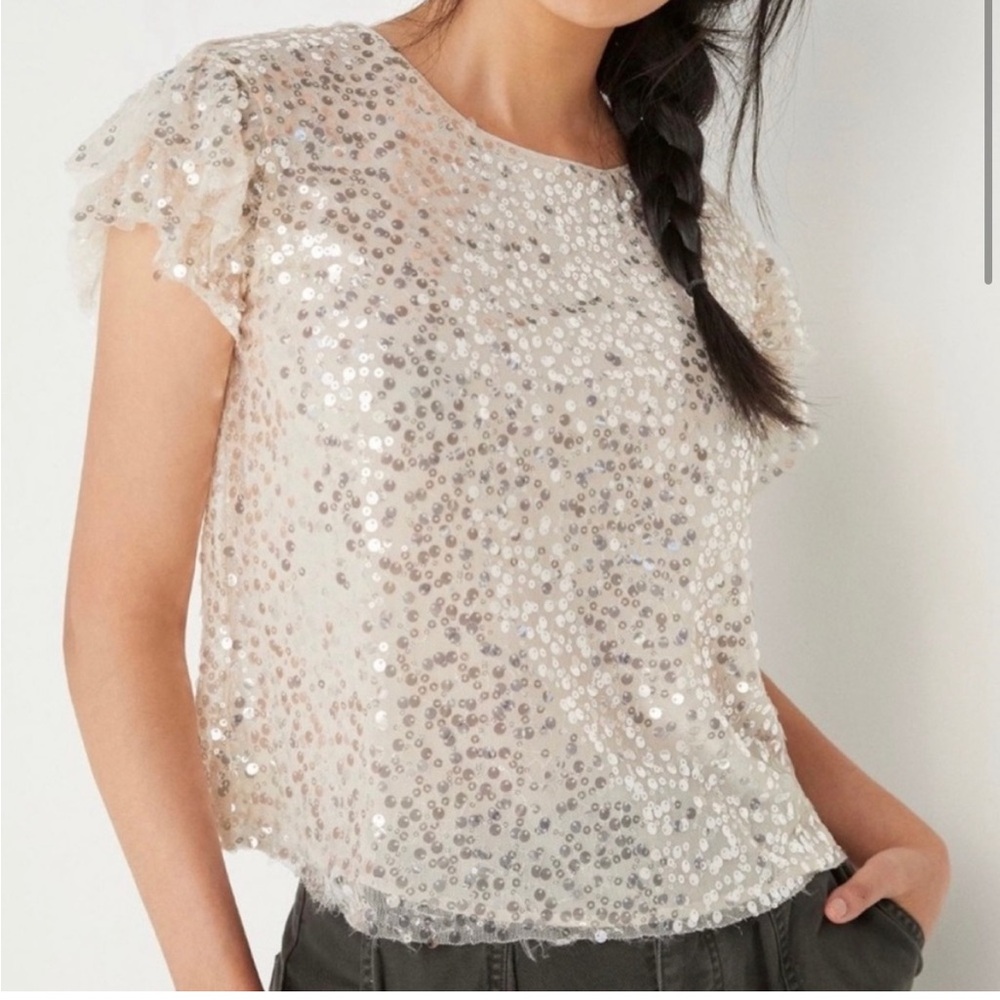 Anthropologie Pamela Sequin Blouse